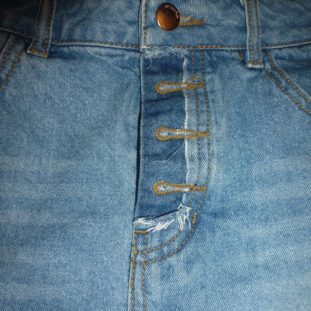 Denim Edition By Basic House Destroyed Ragged Raw… - image 3